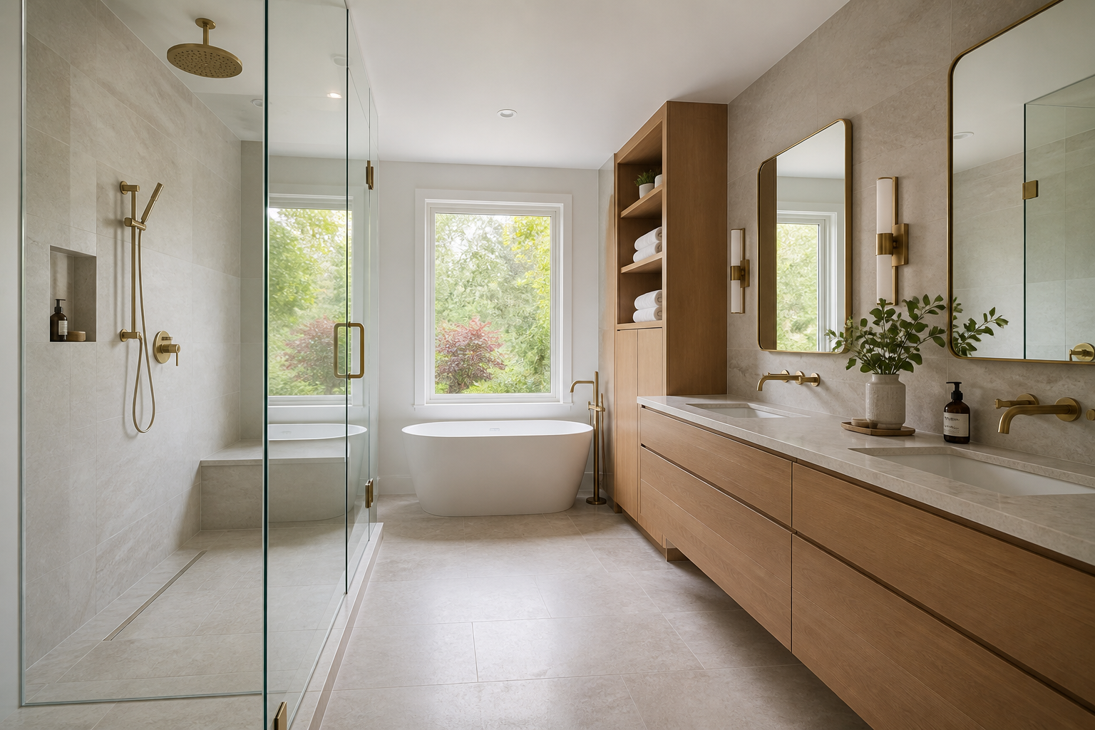 Quiet stone bathroom bathroom design idea