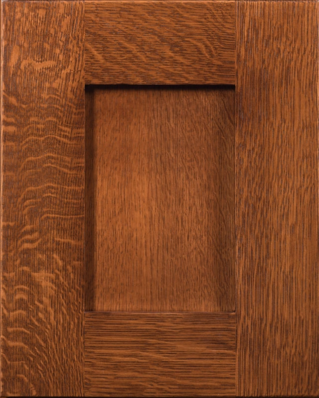 French Quarter Tedd Wood Landmark door in Leather Brown / Quarter Sawn White Oak